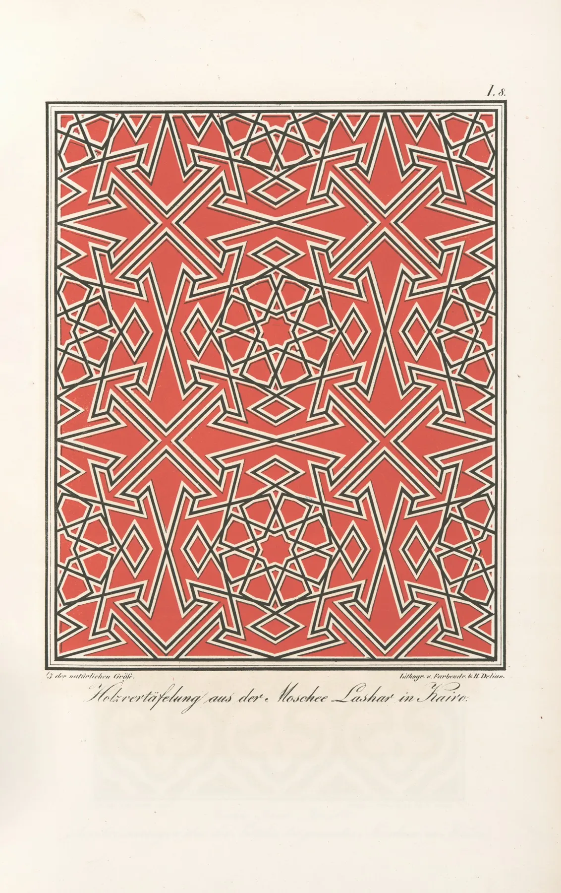 Holzvertafelung Aus Der Moschee Lashar Zu Kairo Wall Art by Friedrich Maximilian Hessemer - High-Resolution Digital Print