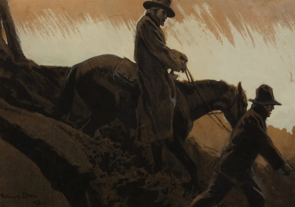 Homeward Bound Sandhill Camp Wall Art by Maynard Dixon - High-Resolution Digital Print