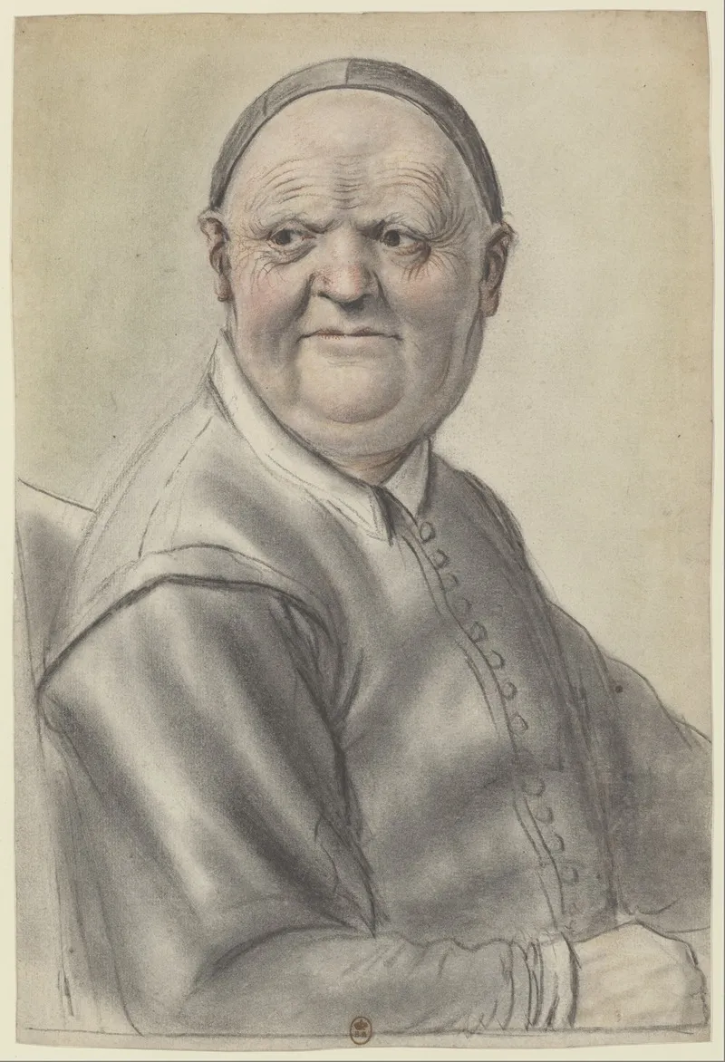 Homme Age Assis Accoude Portant Une Calotte Le Visage De Face Wall Art by Nicolas Lagneau - High-Resolution Digital Print