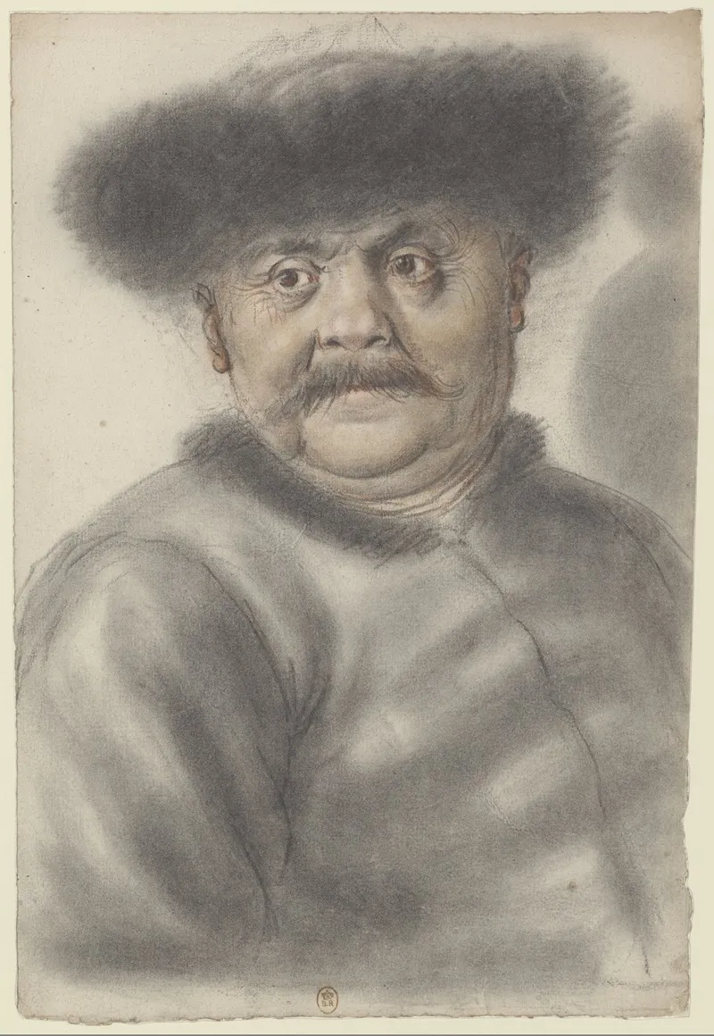 Homme Coiffe Dun Bonnet De Fourrure De Face Wall Art by Nicolas Lagneau - High-Resolution Digital Print