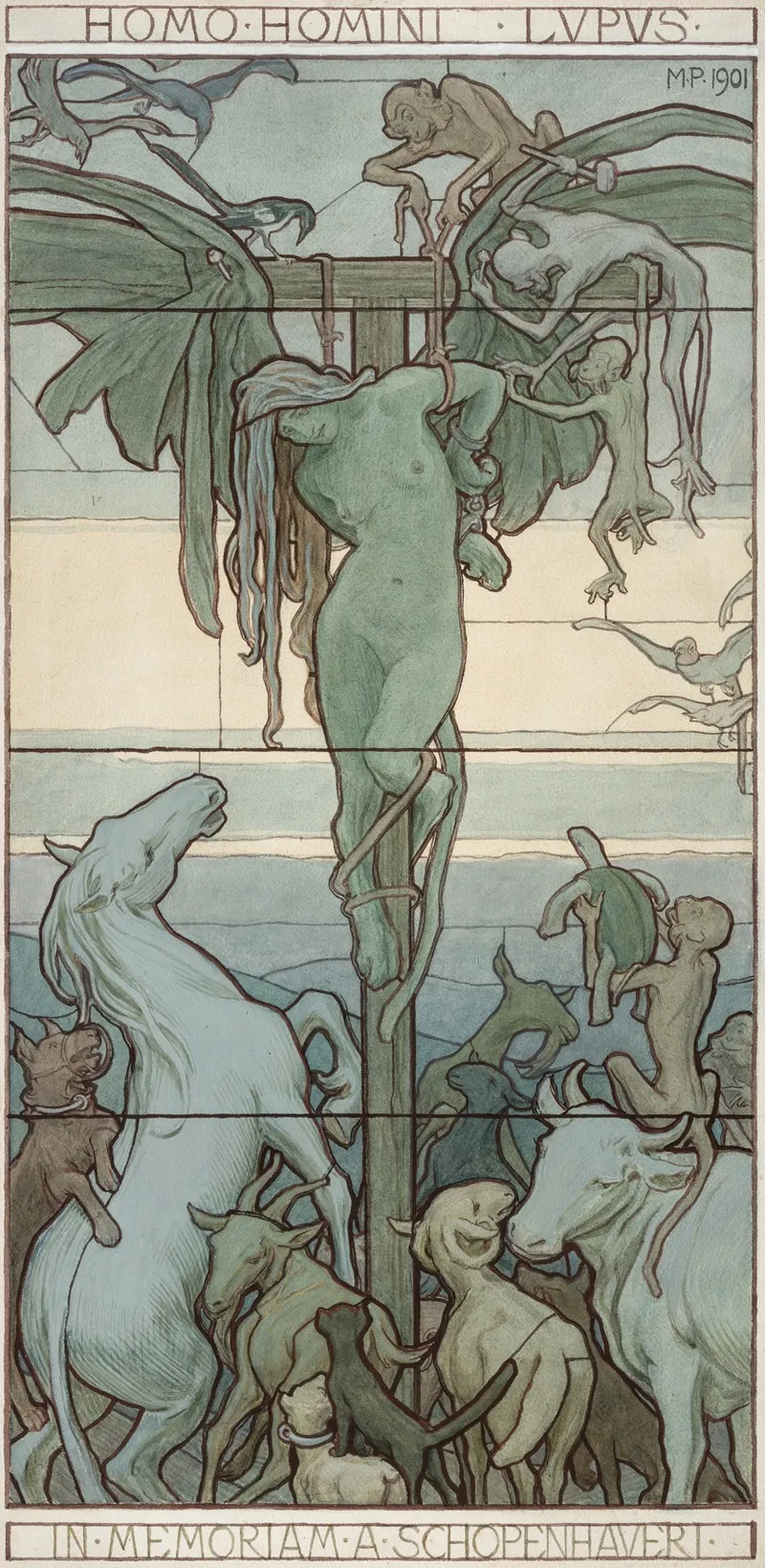 Homo Homini Lupus Wall Art by Max Pirner - High-Resolution Digital Print