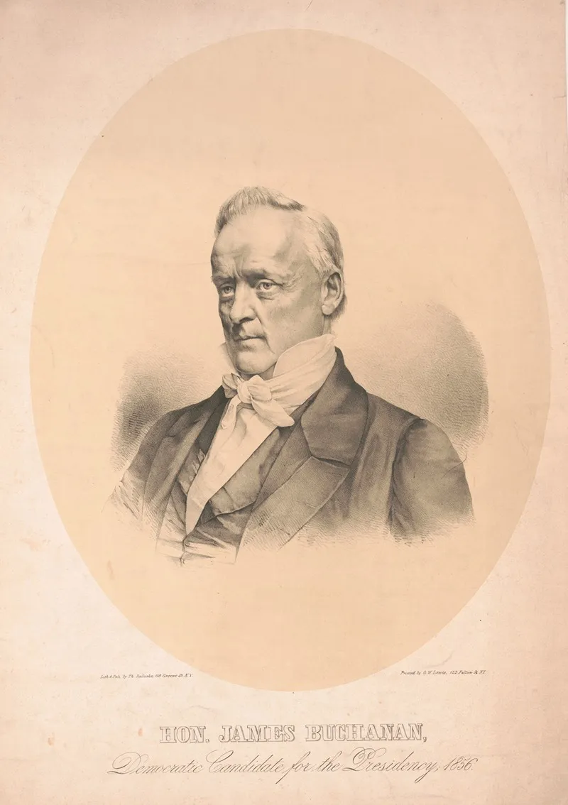 Hon James Buchanan Democratic Candidate For The Presidency 1856 Wall Art by Thomas Rabuske - High-Resolution Digital Print