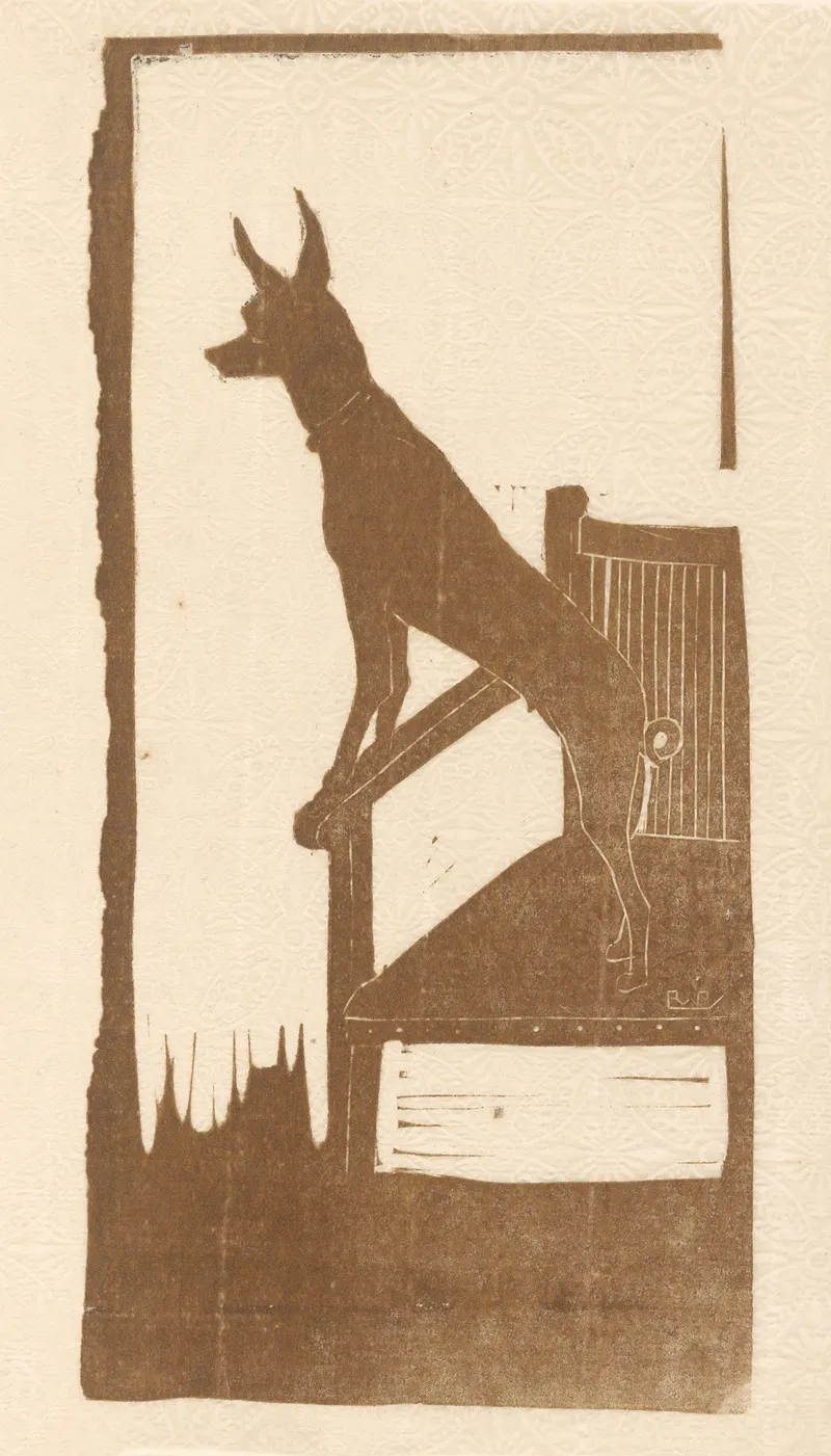 Hond Staand Op Een Stoel Wall Art by Reinier Willem Petrus de Vries - High-Resolution Digital Print