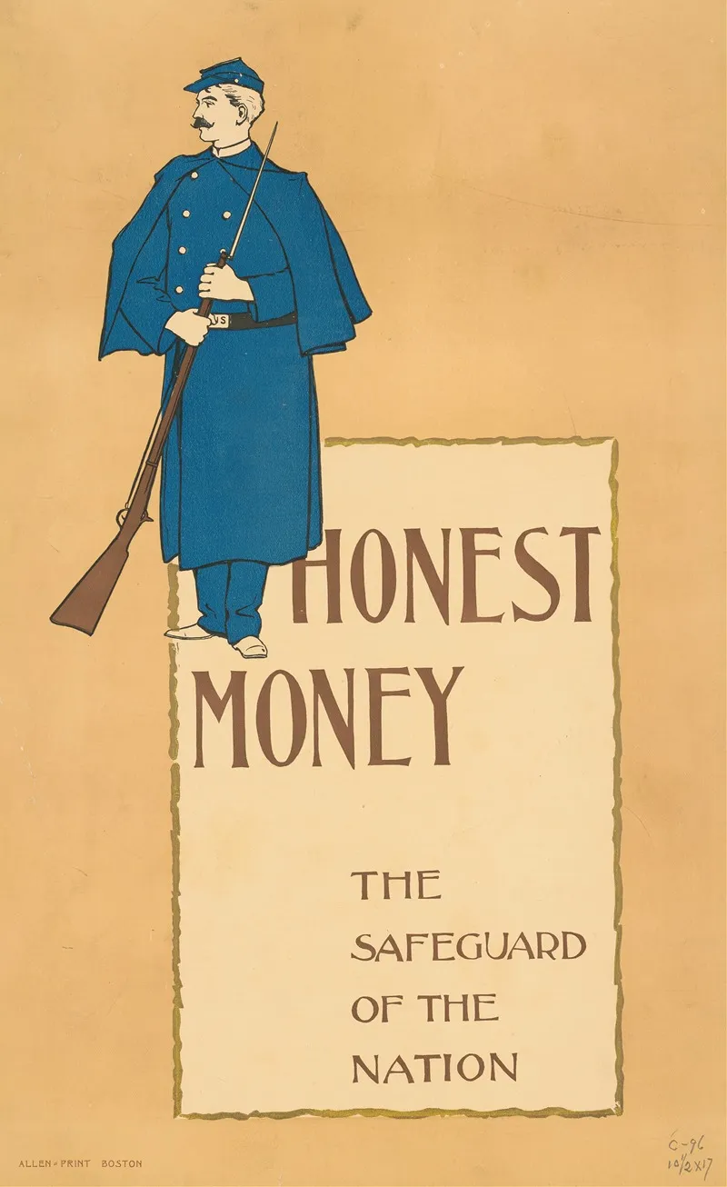 Honest Money The Safegaurd Of The Nation Wall Art by Anonymous - High-Resolution Digital Print