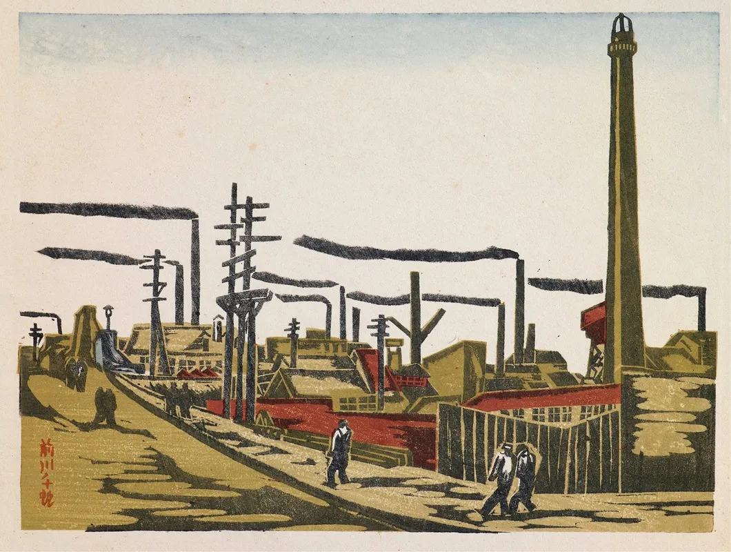 Honjo Factory District From The Series Recollections Of Tokyo Wall Art by Maekawa Senpan - High-Resolution Digital Print