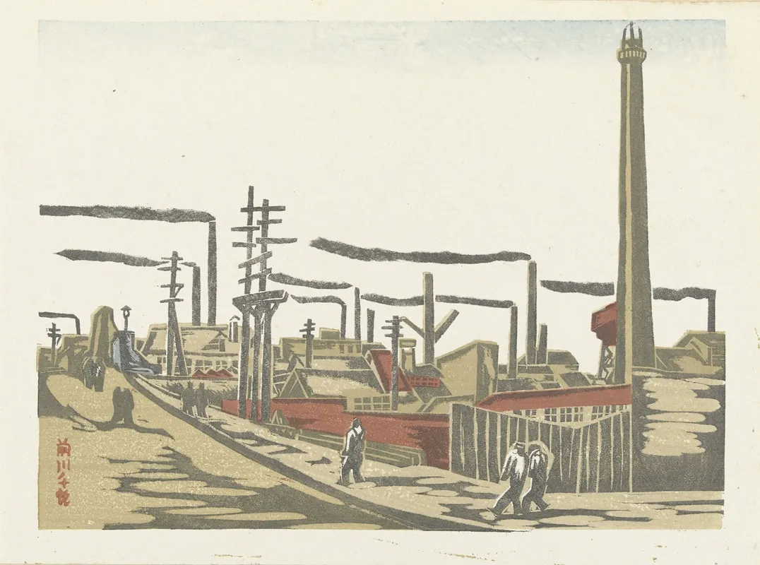 Honjo Factory District Wall Art by Maekawa Senpan - High-Resolution Digital Print