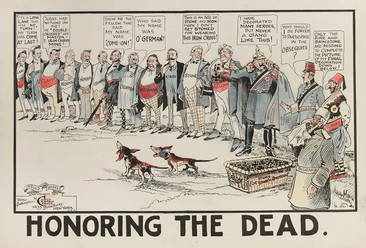 Honoring The Dead Wall Art by Carey Cartoon Service - High-Resolution Digital Print