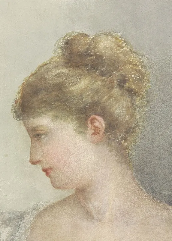 Hoofd Van Een Vrouw En Profil Naar Links Wall Art by Albert Martin - High-Resolution Digital Print