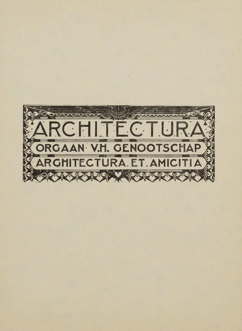 Hoofd Voor Het Weekblad Architectura Wall Art by Karel de Bazel - High-Resolution Digital Print