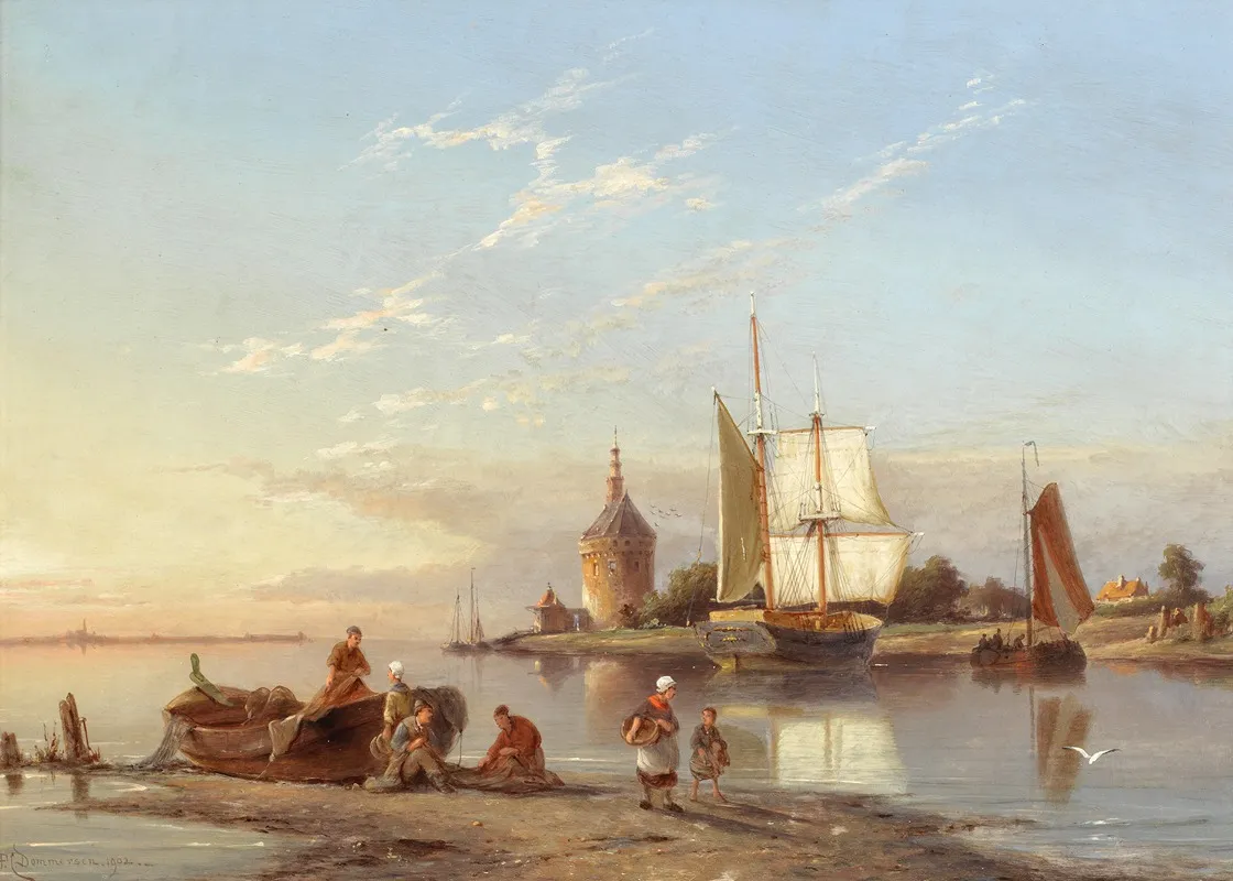 Hoorn On The Zuiderzee Holland Wall Art by Pieter Cornelis Dommersen - High-Resolution Digital Print
