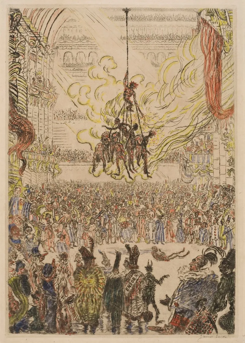 Hop Frogs Revenge Wall Art by James Ensor - High-Resolution Digital Print