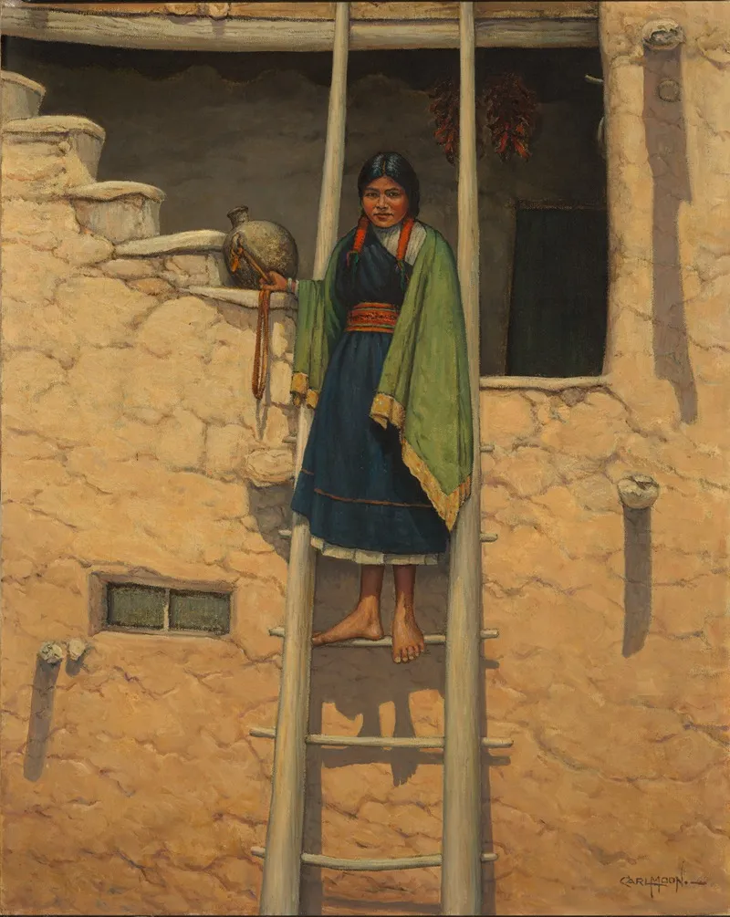 Hopi Stairway Wall Art by Carl Moon - High-Resolution Digital Print
