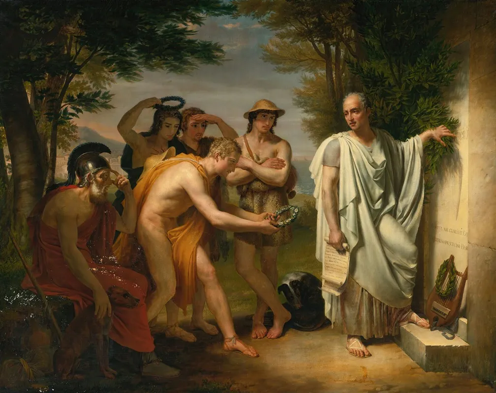 Horace Au Tombeau De Virgile Wall Art by Jean-Bruno Gassies - High-Resolution Digital Print