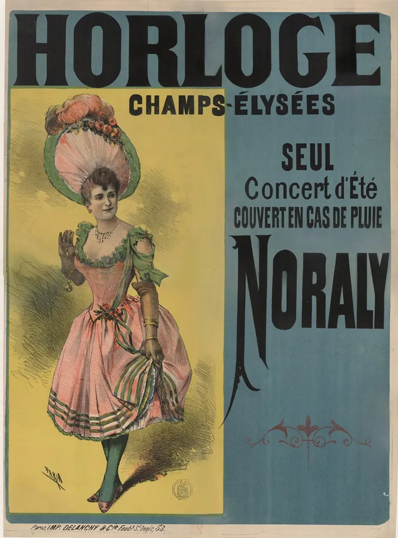 Horloge Champs Elysees Seul Concert Dete Wall Art by Cândido de Faria - High-Resolution Digital Print