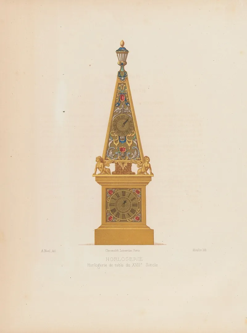 Horlogerie De Table Du Xviie Siecle Wall Art by Joseph Rose Lemercier - High-Resolution Digital Print