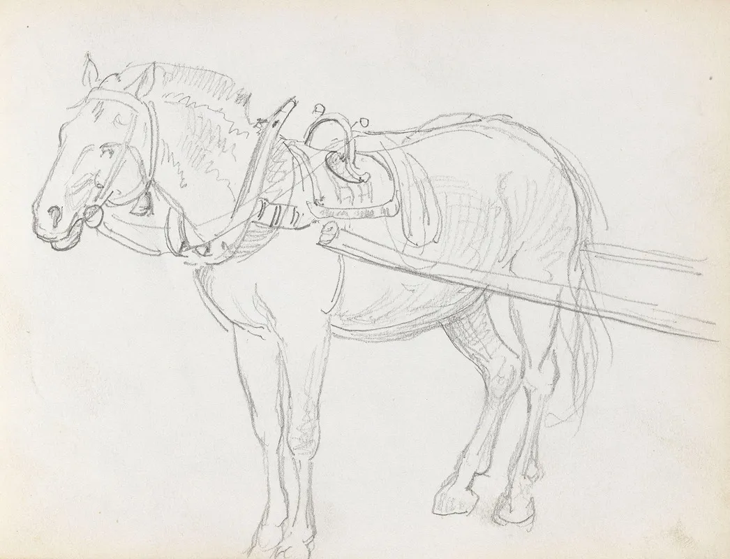 Horse 6 Wall Art by Adolph Tidemand - High-Resolution Digital Print