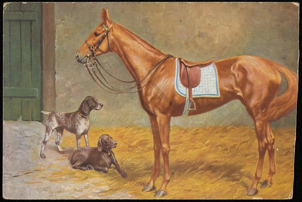 Horse And Dogs Wall Art by O.G.Z.-L - High-Resolution Digital Print