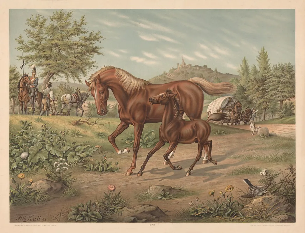 Horse And Foal Wall Art by Otto Speckter - High-Resolution Digital Print