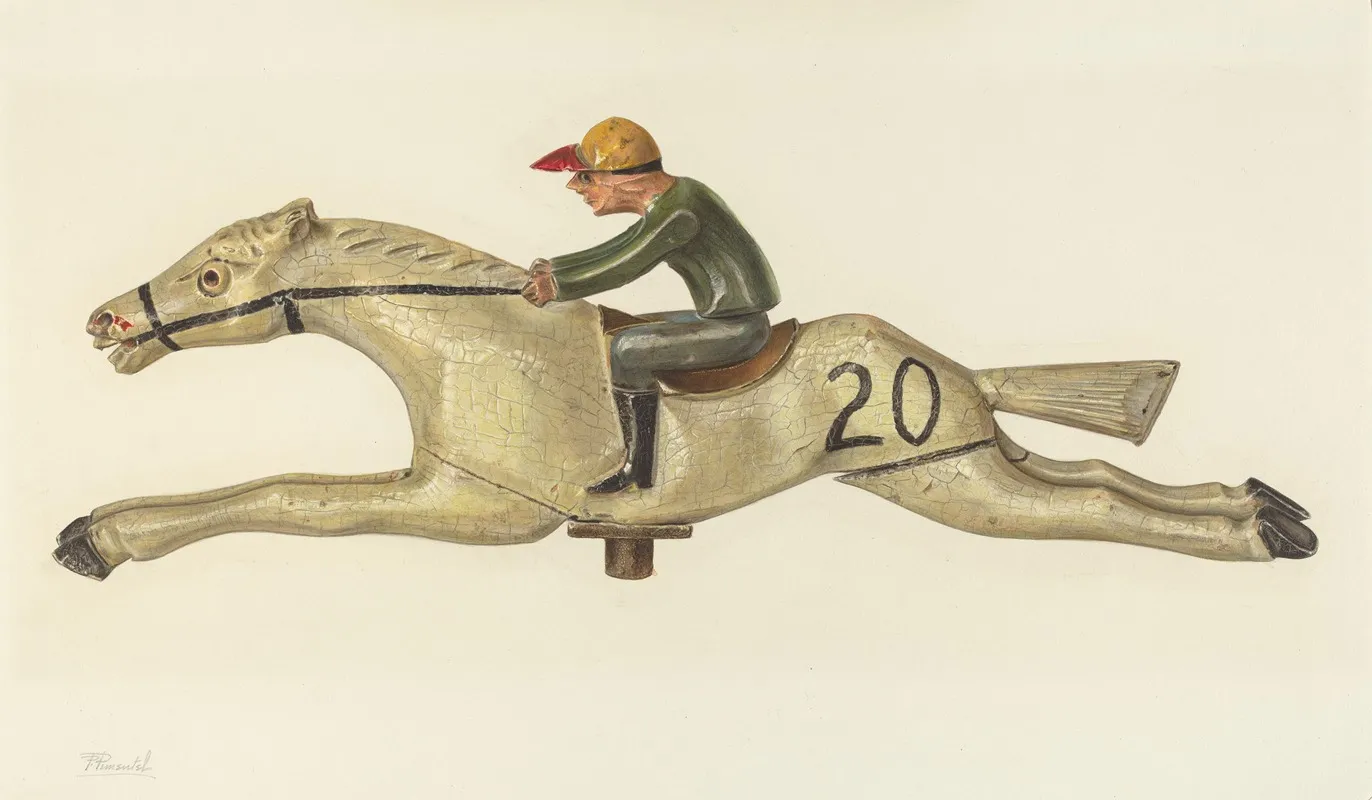 Horse And Jockey Wall Art by Palmyra Pimentel - High-Resolution Digital Print