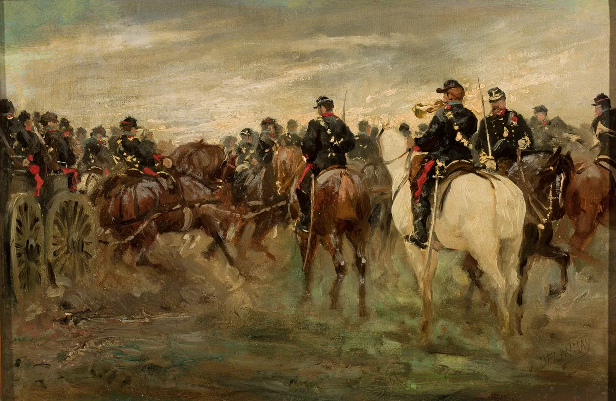 Horse Artillery Wall Art by Jules Delaunay - High-Resolution Digital Print