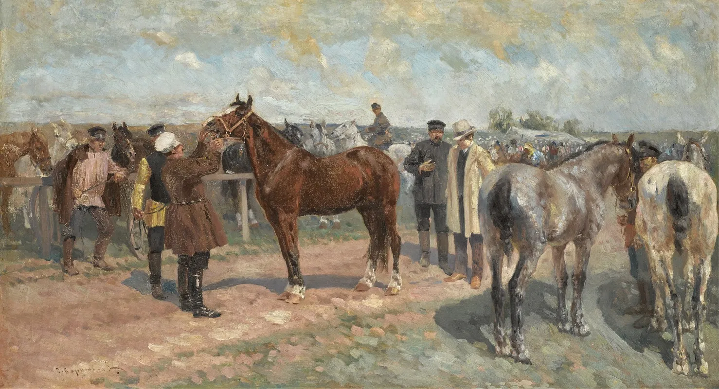 Horse Fair Wall Art by Sergei Semenovich Voroshilov - High-Resolution Digital Print