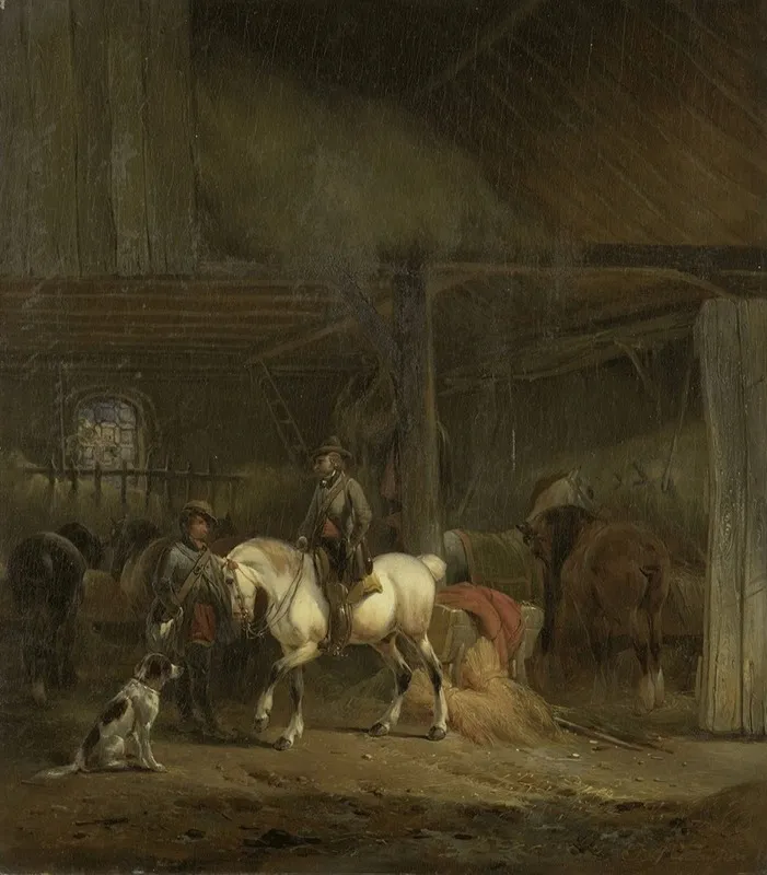 Horse Stable 2 Wall Art by Joseph Moerenhout - High-Resolution Digital Print
