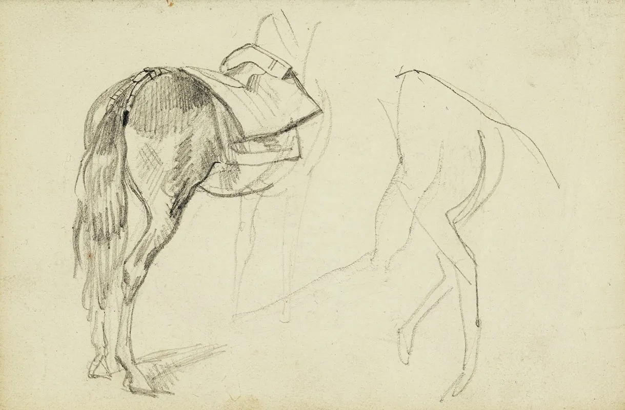 Horse Studies 3 Wall Art by Théodore Géricault - High-Resolution Digital Print