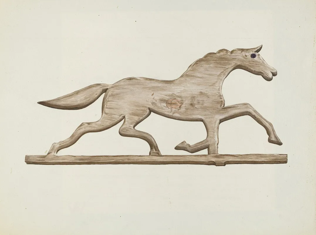 Horse Weather Vane 12 Wall Art by Lloyd Broome - High-Resolution Digital Print