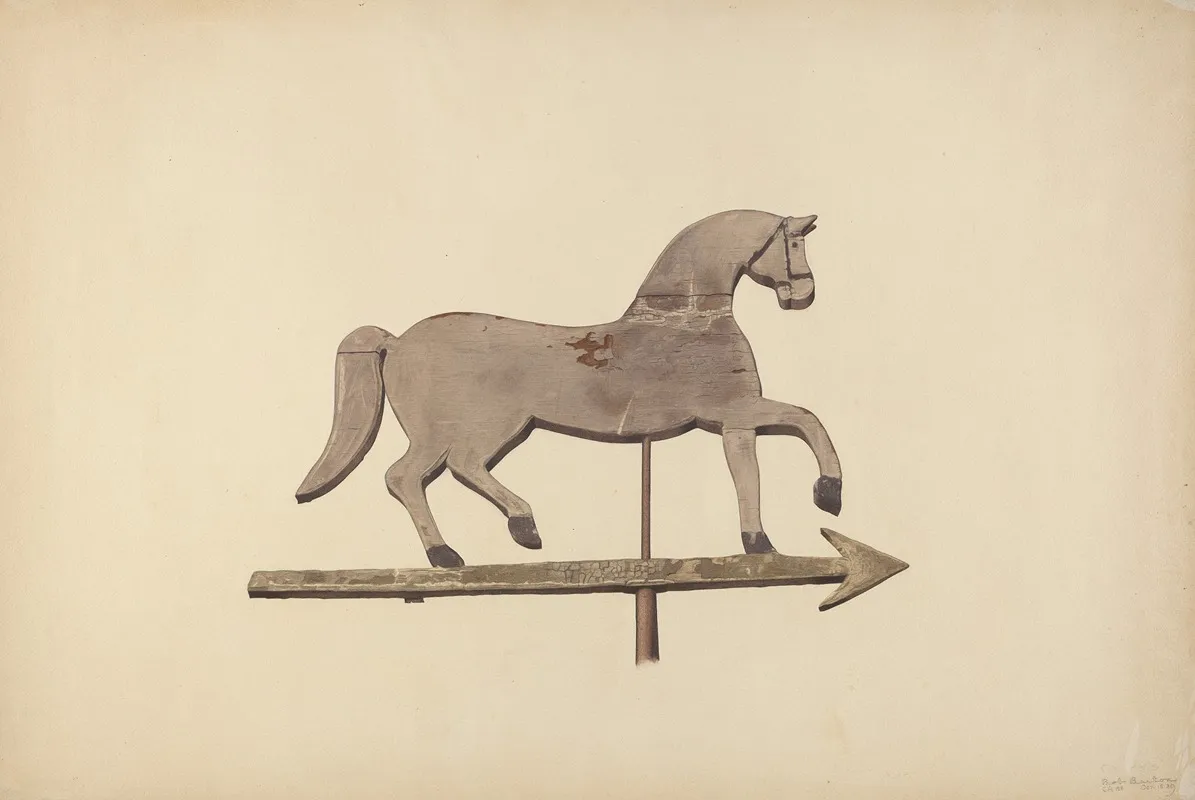 Horse Weather Vane 16 Wall Art by Robert Barton - High-Resolution Digital Print