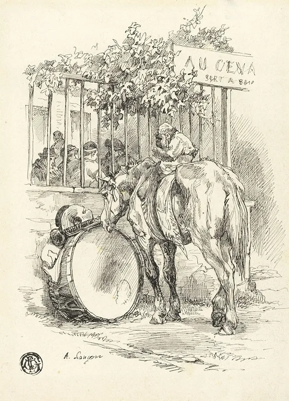 Horse With Monkey On Back