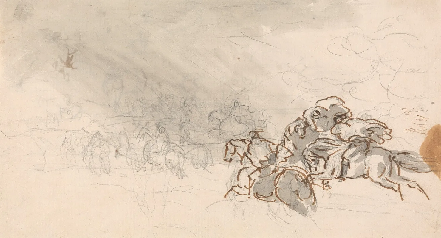 Horseman Fleeing Storm