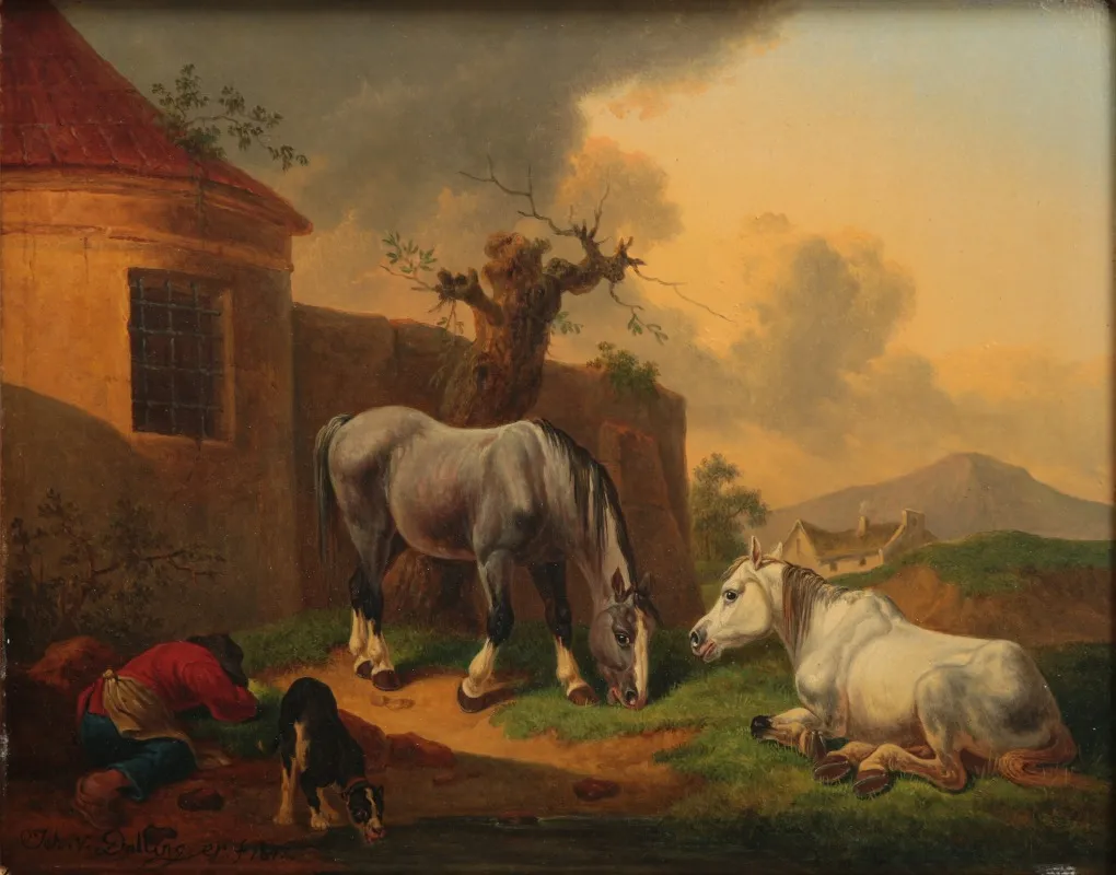 Horses 6 Wall Art by Johann Baptist Dallinger von Dalling - High-Resolution Digital Print