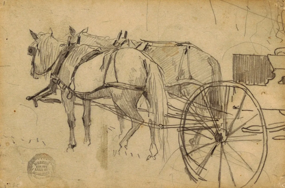 Horses And Wagon The Picnic Excursion Wall Art by Winslow Homer - High-Resolution Digital Print