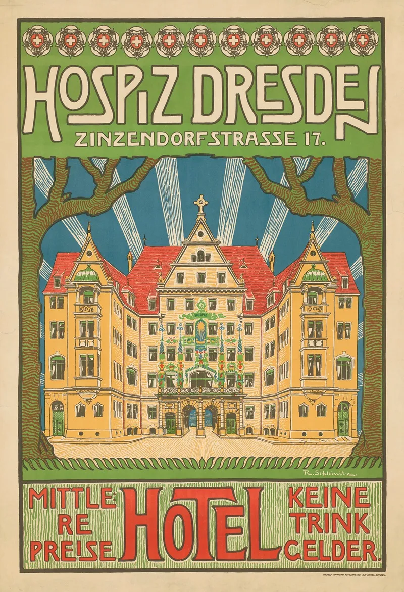 Hospiz Dresden Hotel Wall Art by Richard Schleinitz - High-Resolution Digital Print
