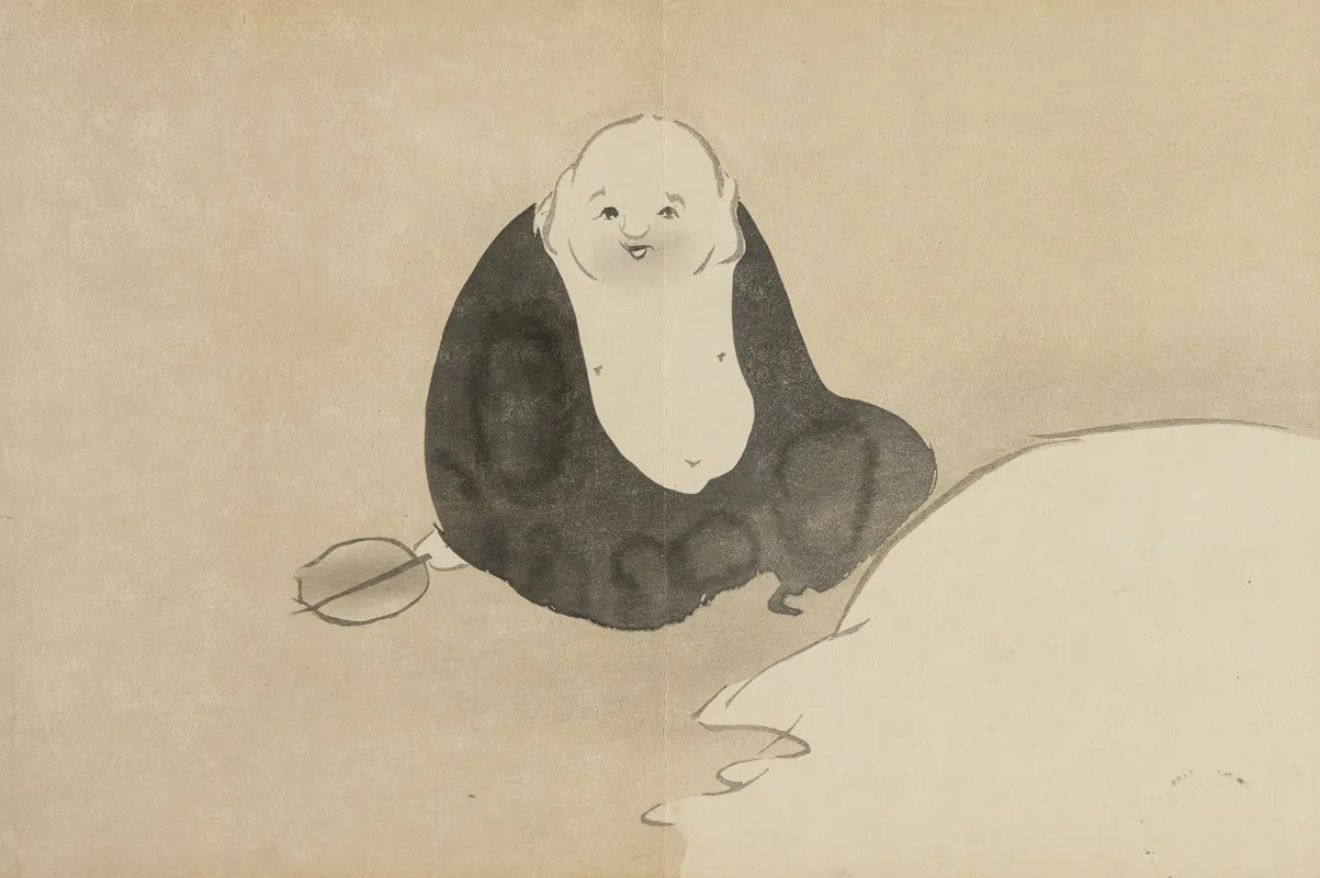 Hotei Wall Art by Kamisaka Sekka - High-Resolution Digital Print