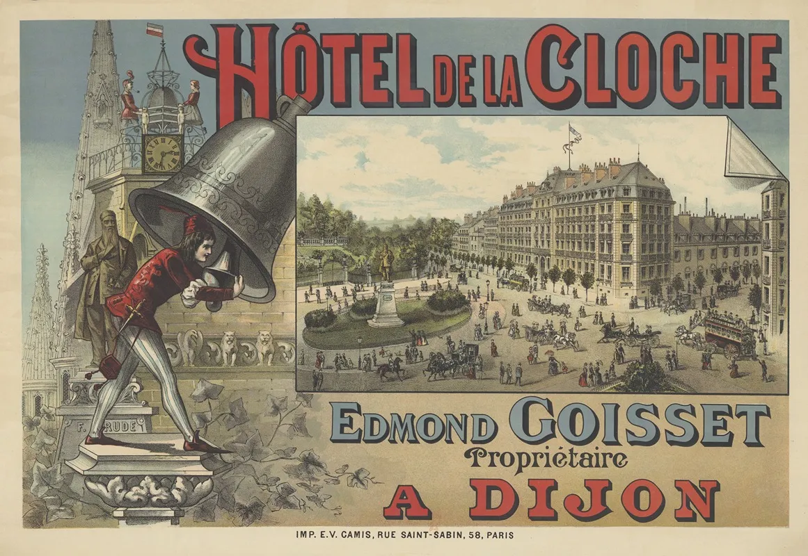 Hotel De La Cloche E Goisset Proprietaire A Dijon Wall Art by Imp. Camis - High-Resolution Digital Print