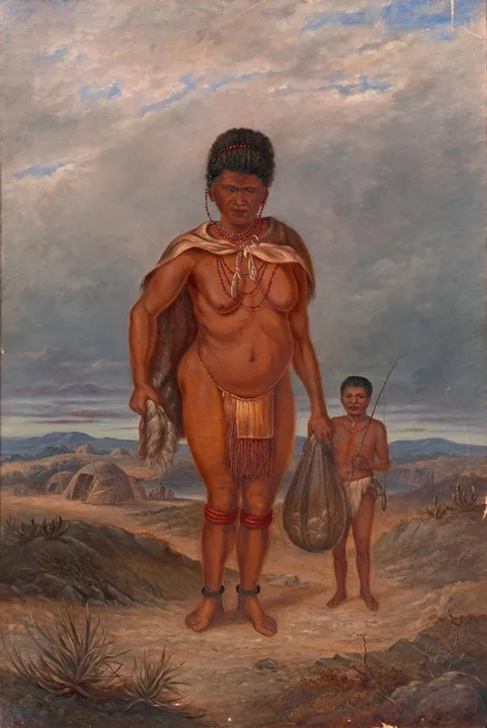 Hottentot Woman And Children Wall Art by Antonio Zeno Shindler - High-Resolution Digital Print