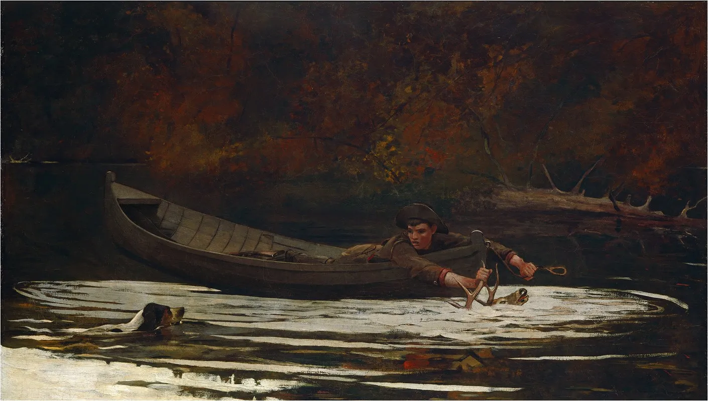 Hound And Hunter Wall Art by Winslow Homer - High-Resolution Digital Print