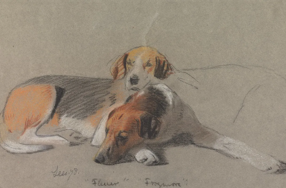 Hounds Fleur And Frogmore Wall Art by Archibald Thorburn - High-Resolution Digital Print