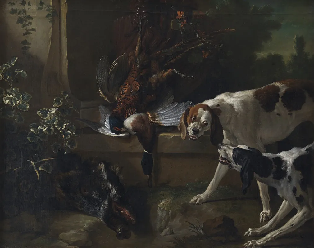 Hounds With Wild Fowl And Game