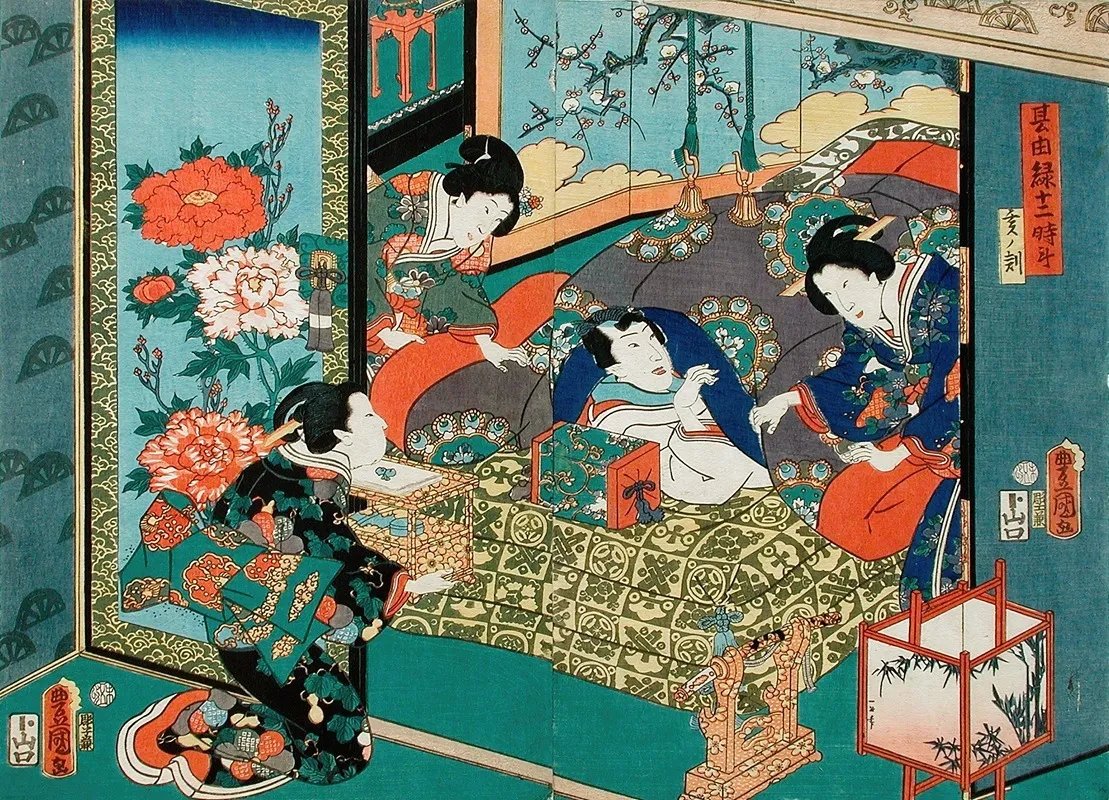 Hour Of The Snake Wall Art by Utagawa Kunisada (Toyokuni III) - High-Resolution Digital Print