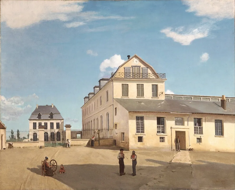 House And Factory Of Monsieur Henry Wall Art by Jean-Baptiste-Camille Corot - High-Resolution Digital Print