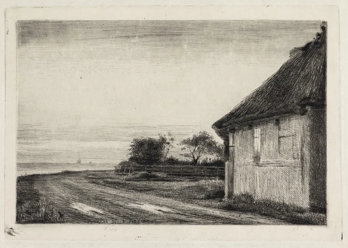 House And Garden By The Sea Wall Art by Carl Bloch - High-Resolution Digital Print