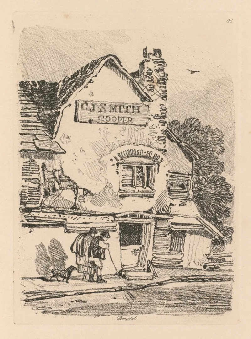 House At Bristol Wall Art by John Sell Cotman - High-Resolution Digital Print