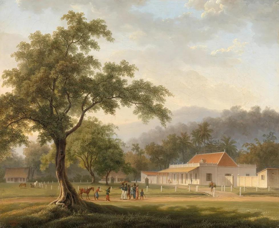 House Of The Assistant Resident Of Banyuwangi East Java Jawa Timur Wall Art by Auguste Antoine Joseph Payen - High-Resolution Digital Print