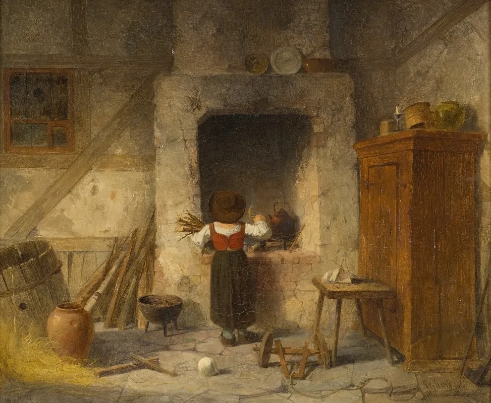 Household Work Wall Art by Anders Gustaf Koskull - High-Resolution Digital Print