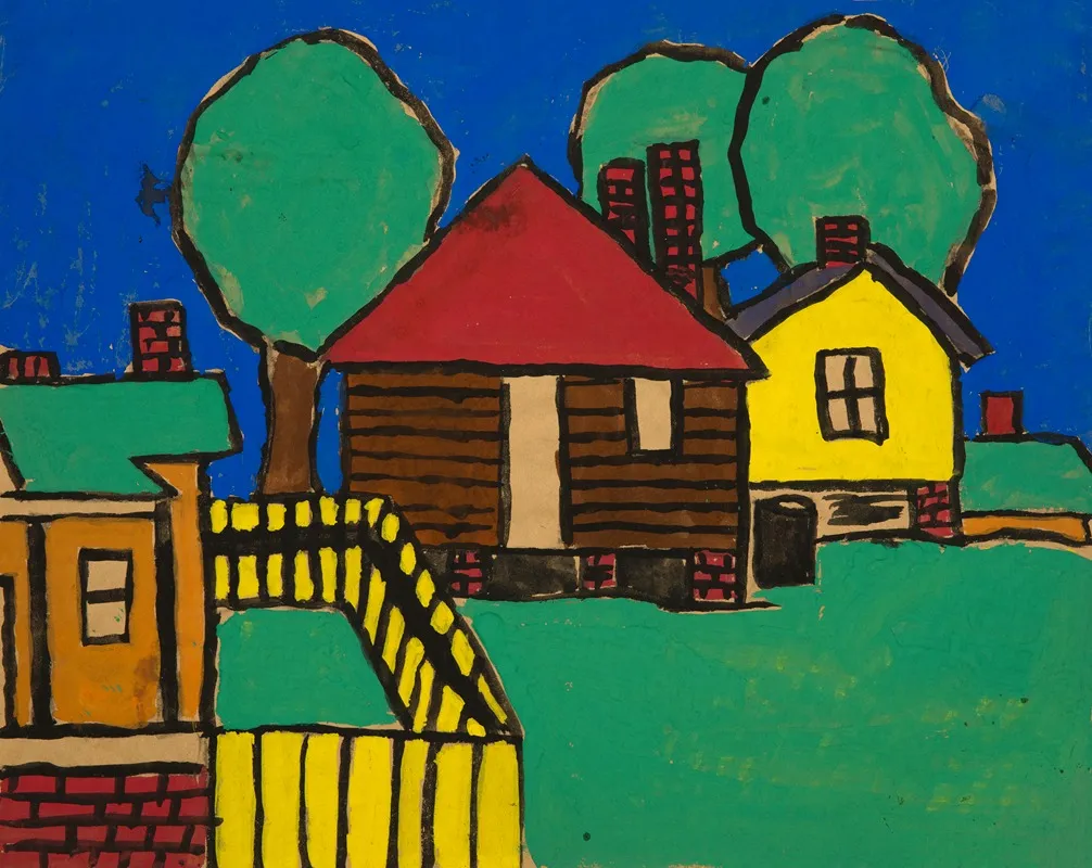 Houses 7 Wall Art by Joseph Percy Atkins - High-Resolution Digital Print