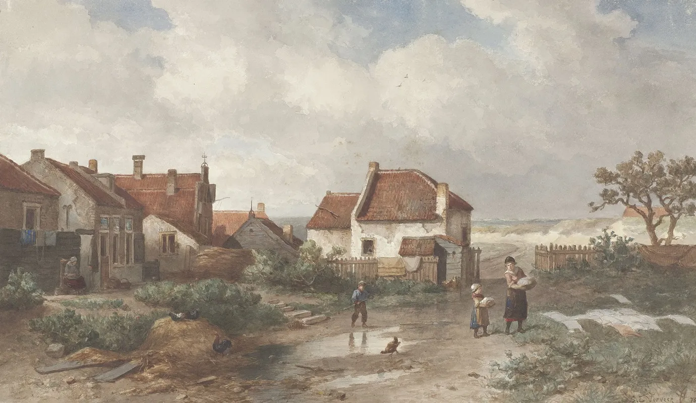 Houses At The Edge Of A Village In The Dunes