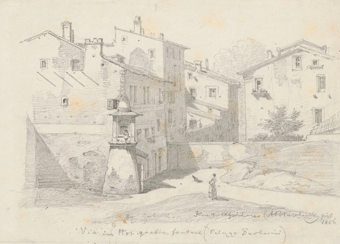 Houses At Via Quattro Fontane Near Palazzo Barberini