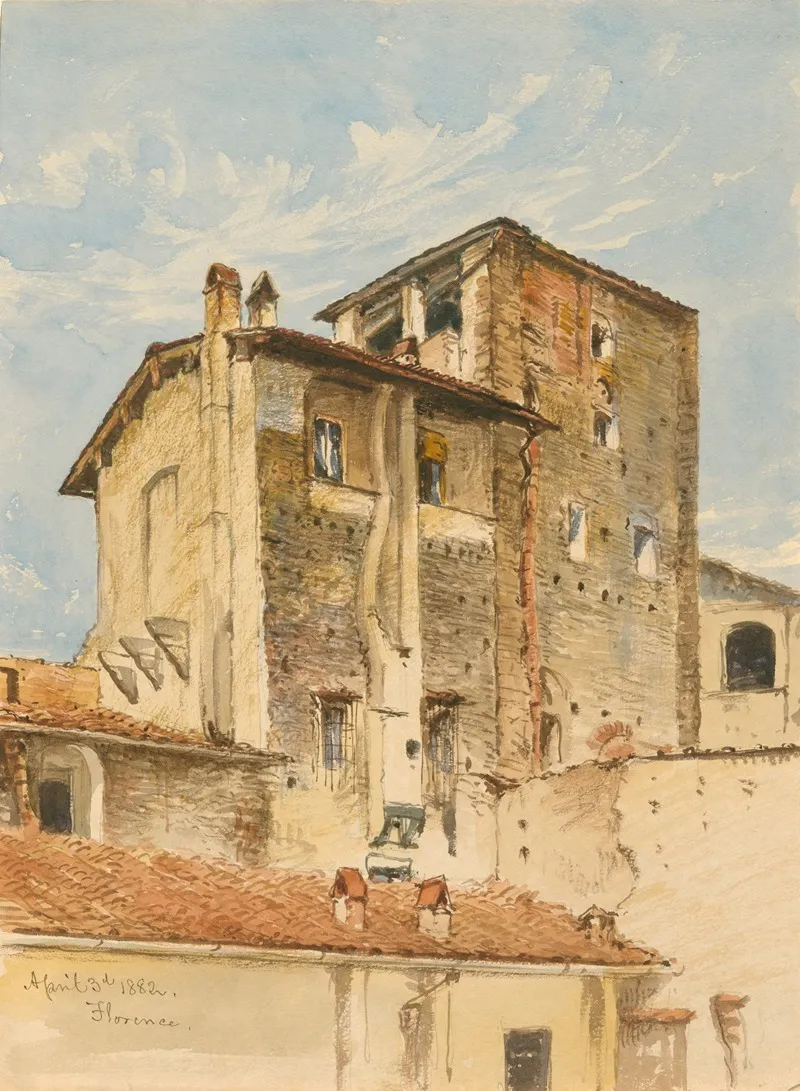 Houses In Florence Wall Art by Truman Seymour - High-Resolution Digital Print